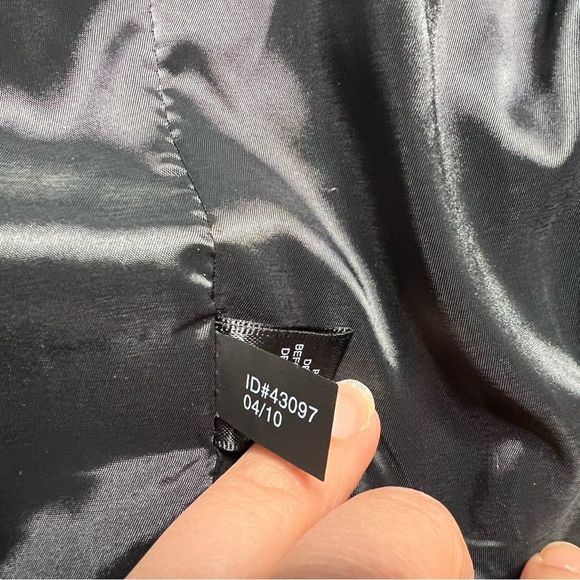 EXPRESS VTG Tweed Metallic Plaid Black Silver Jacket Coat Women's Size Small - Picture 10 of 11